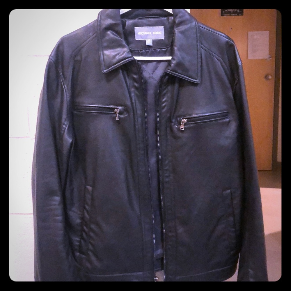 Men’s Michael Kors leather jacket.